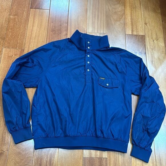Vintage Eddie Bauer Bright Blue Windbreaker Pullover Jacket Size XL - Picture 5 of 13